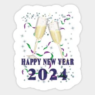 Happy New Year 2024 Sticker